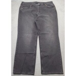 Gap Jeans Womens 18R‎ Black Denim Stretch '90s Loose Fit Boho Mid-Rise Wide Leg